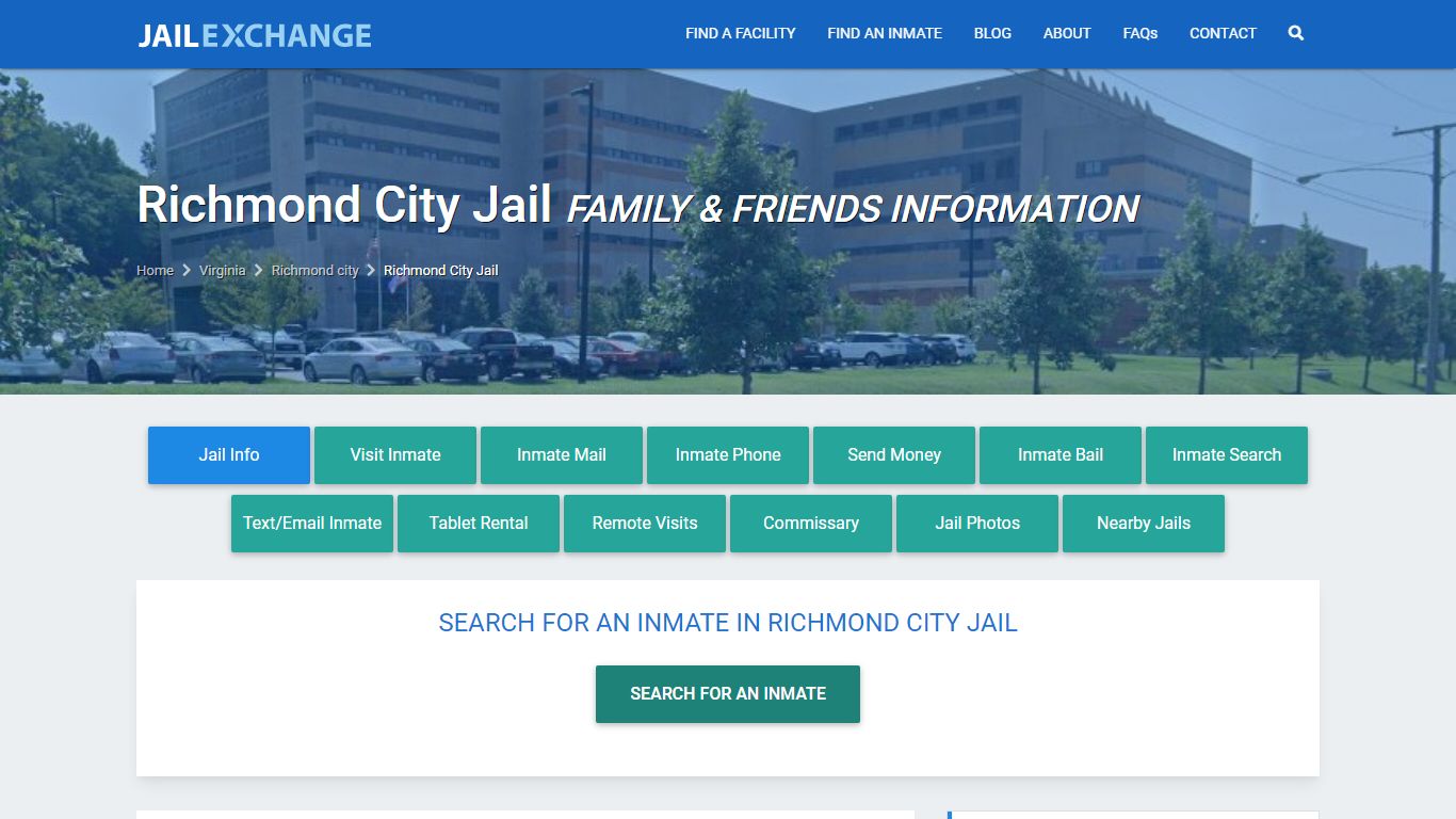 Richmond City Jail VA | Booking, Visiting, Calls, Phone
